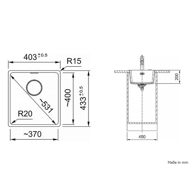 Virtuvės plautuvė Franke Maris MRG 210-37, juoda matinė, 125.0683.232 1