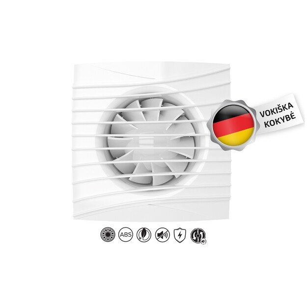 Vonios kambario ventiliatorius Vlano ONDA 125 (paprasta komplektacija) 125 mm