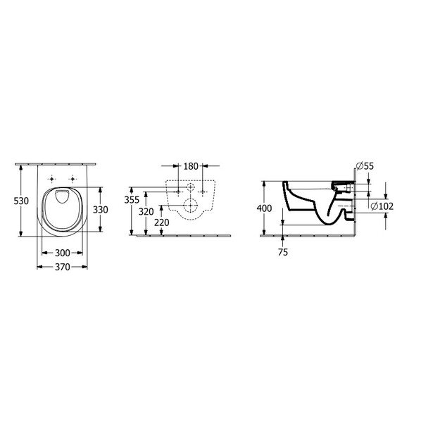 Pakabinamas unitazas VILLEROY  amp BOCH Skyla Combi-Pack, Twist flush su softclosing dangčiu, 5656CL01 2