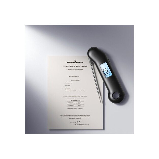 Momentinis mėsos termometras ypač greitas 0.5 sekundės nuskaitymo atsparus vandeniui ThermoMaven F1 Turbo 7