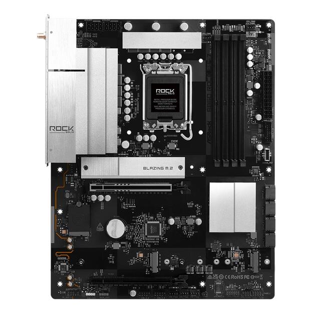 Mainboard|ASROCK|B860 Rock WiFi 7|Intel B860|LGA 1851 (Socket V1)|ATX|RAM DDR5-SDRAM|4xSlots|Wi-Fi Yes|Bluetooth Yes|3xNumber of M.2 (M) slots|B860ROCKWIFI7