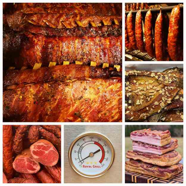 Rūkykla ROYAL GRILL 200L INOX su stogeliu ir pakyla + DOVANOS 3