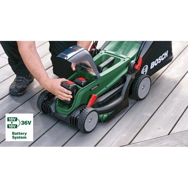 Akumuliatorinė vejapjovė Bosch 06008B9E00 UniversalRotak 2x18V-37 1