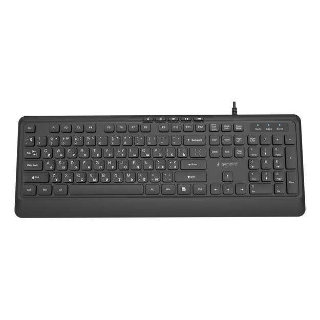 KEYBOARD MULTIMEDIA USB CYRILL/BLACK KB-MCH-05-CYRL GEMBIRD