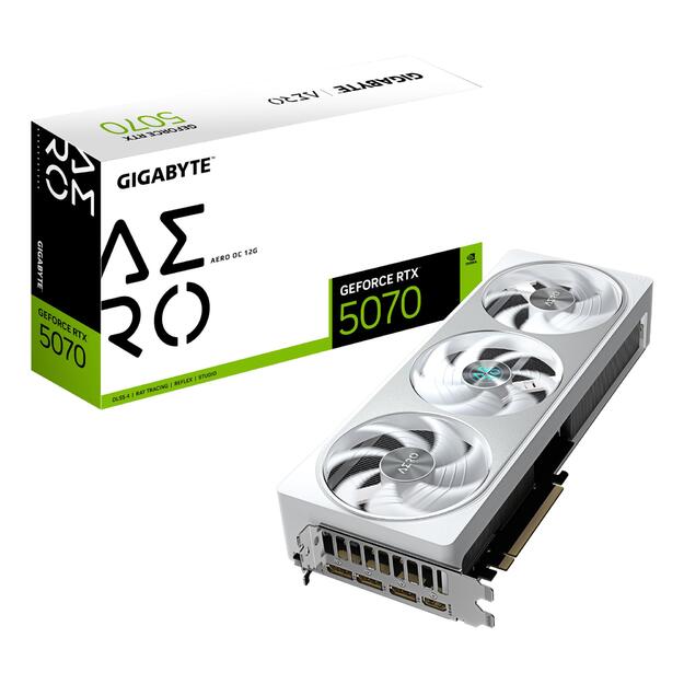 Graphics Card|GIGABYTE|NVIDIA|GeForce RTX 5070|2625 MHz|12 GB|GDDR7|192 bit|PCI Express x16 5.0|Active|GV-N5070AEROOC-12GD