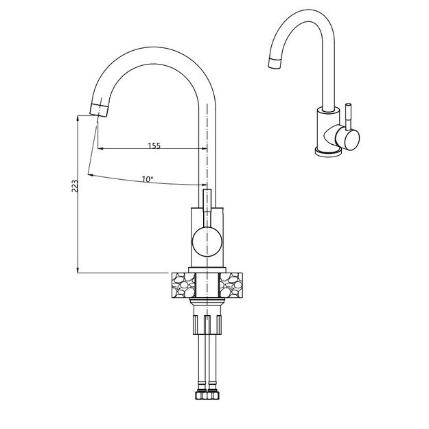 Plautuvė su mai&scaron;ytuvu Quadron GO MAX, TQ7744GMBEZ, smėlio 1