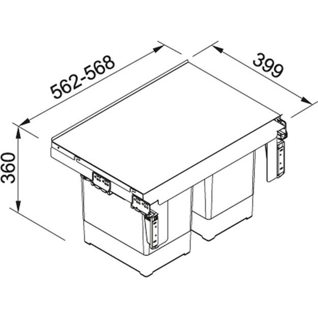 &Scaron;iuk&scaron;liadėžė FRANKE Sorter Garbo 60-2, 121.0284.027 1