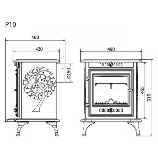 Ketaus krosnelė KAWMET P10 6.8 kW ECO