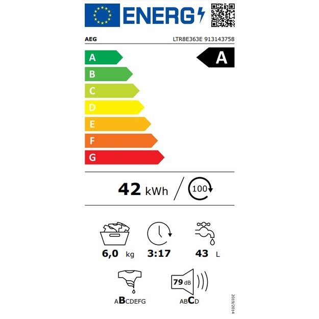 Skalbyklė AEG LTR8E363E