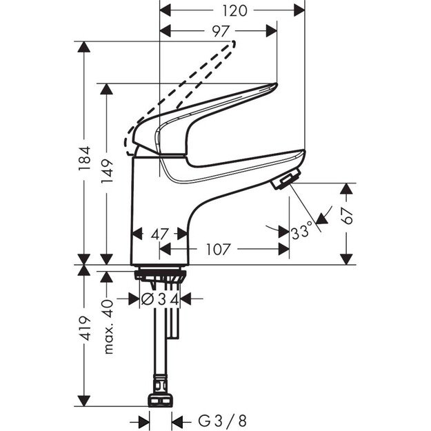 Praustuvo maišytuvas Hansgrohe Novus 71050000