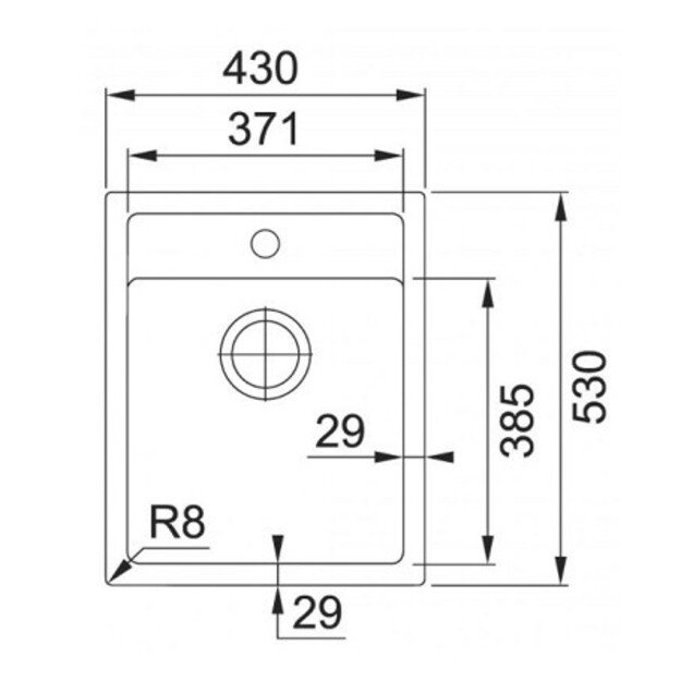 Plautuvė SID 610-40 114.0499.970 Arktis weiss