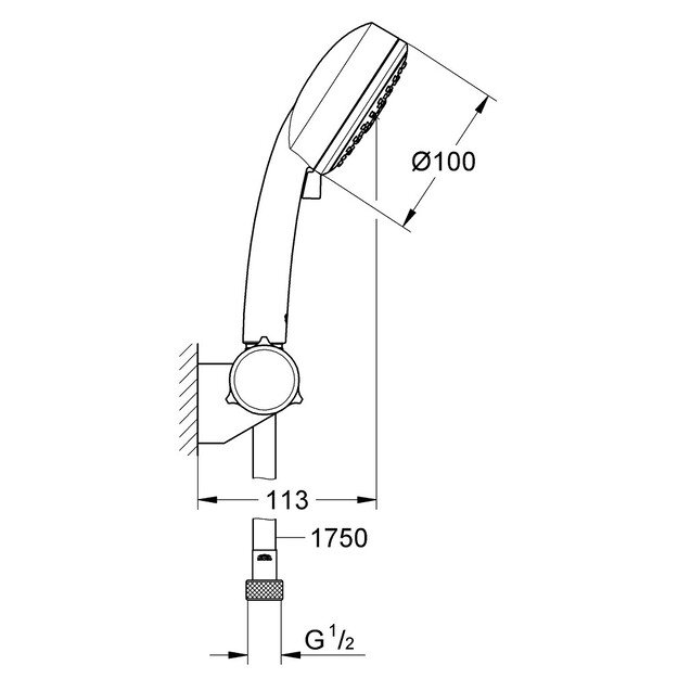 Dušo komplektas Grohe Tempesta Cosmopolitan 100, 27584002