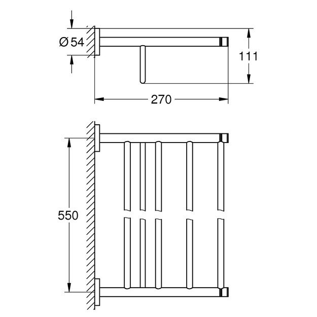 GROHE 40800001 Essentials Multi bath towel rack