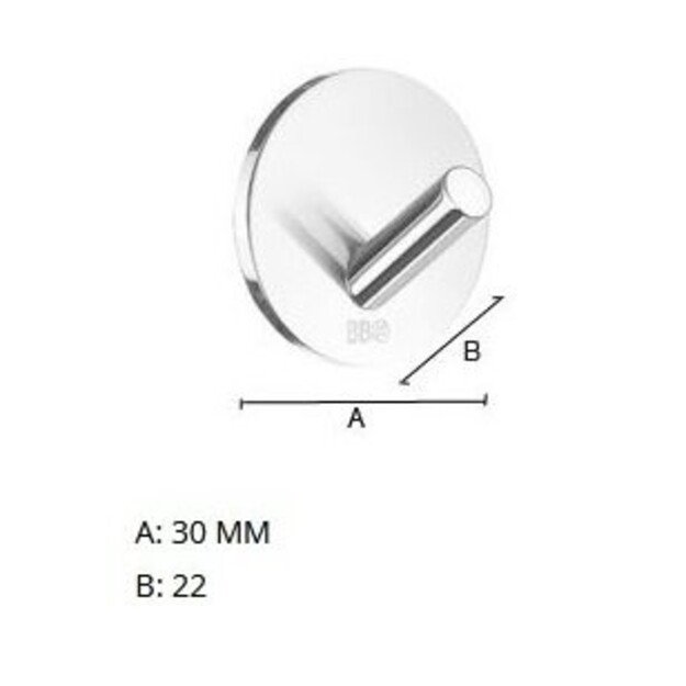 Kabliukas BESLAGSBODEN BK1080 chromas