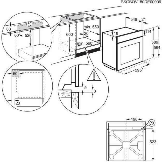 Įmontuojama orkaitė Electrolux EOE7C31V