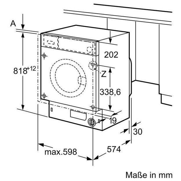 Įmontuojama skalbimo mašina Siemens WI14W443