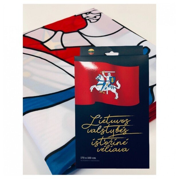 Lietuvos Istorinė vėliava su kišene ir raišteliai
