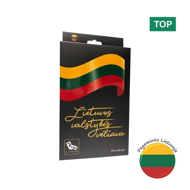 Lietuvos vėliava su karabinais 100x170 cm