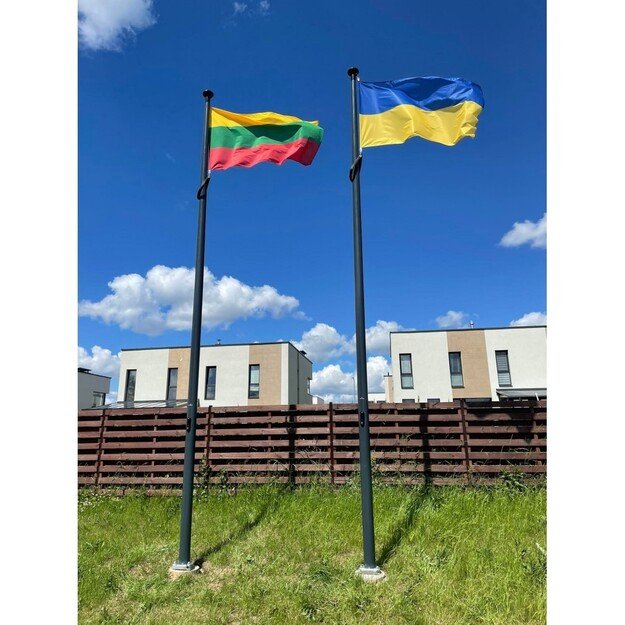 Lietuvos vėliava su karabinais 100x170 cm 1