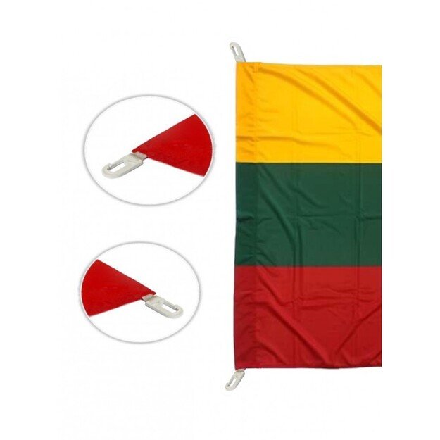 Lietuvos vėliava su karabinais 100x170 cm 2