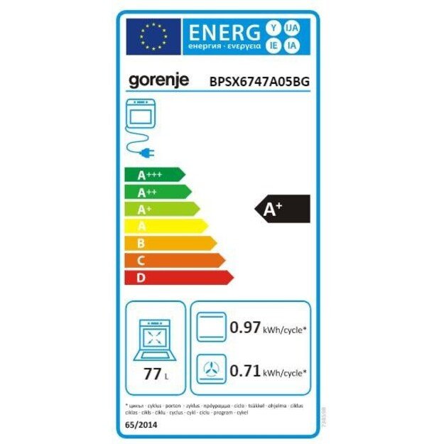 Įmontuojama orkaitė - su pirolize Gorenje BPSX6747A05BG