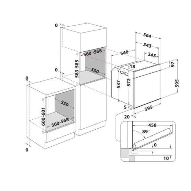 Įmontuojama orkaitė Whirlpool AKZ9 9480 IX