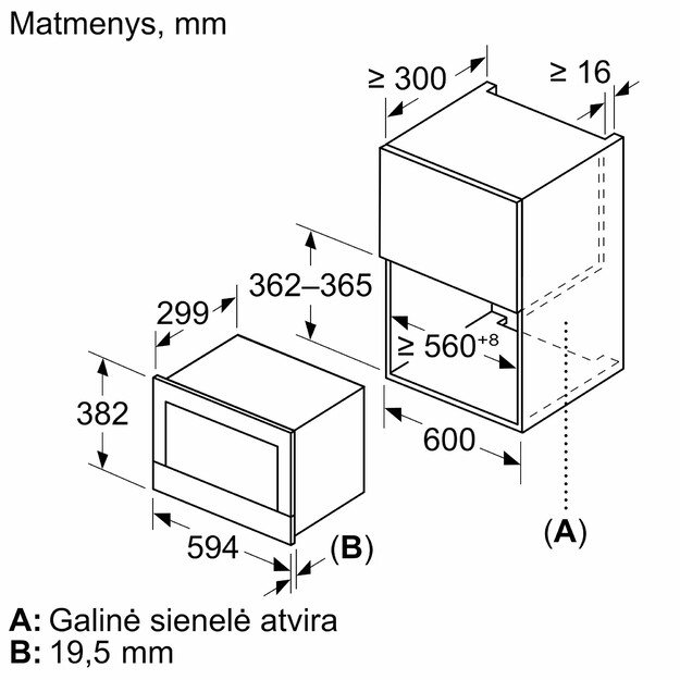 Įmontuojama mikrobangų krosnelė Bosch BFL9221B1