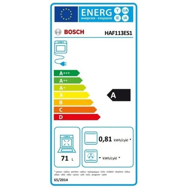 Orkaitė BOSCH HAF113ES1