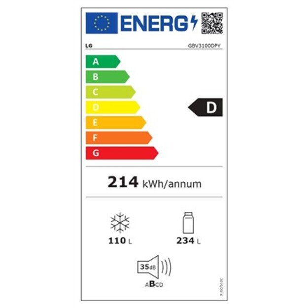 Šaldytuvas LG GBV3100DPY