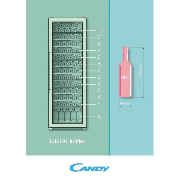 Šaldytuvas Candy CWC 200 EELW/NF