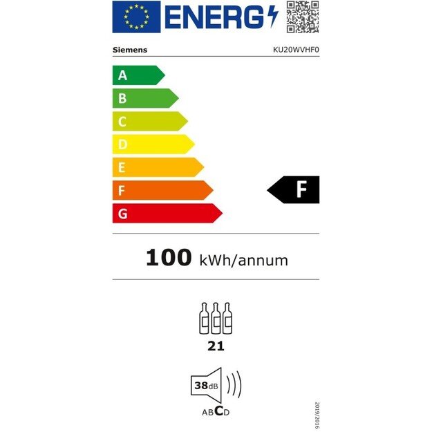 Vyno šaldytuvas SIEMENS KU20WVHF0