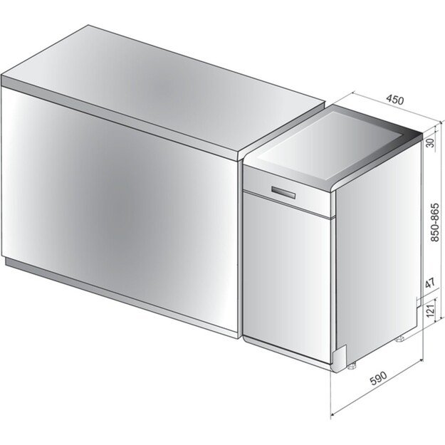 Indaplovė Whirlpool WSFO 3O34 PF