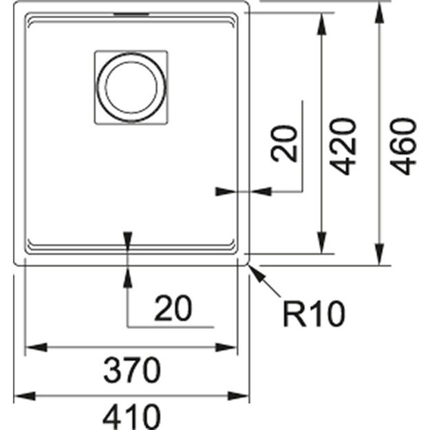 Plautuvė Franke KNG 110-37 125.0627.320