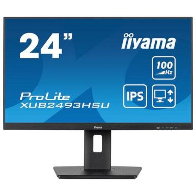 LCD Monitor|IIYAMA|23.8 |Business|Panel IPS|1920x1080|16:9|100Hz|Matte|1 ms|Speakers|Swivel|Pivot|Height adjustable|Tilt|XUB2493HSU-B6