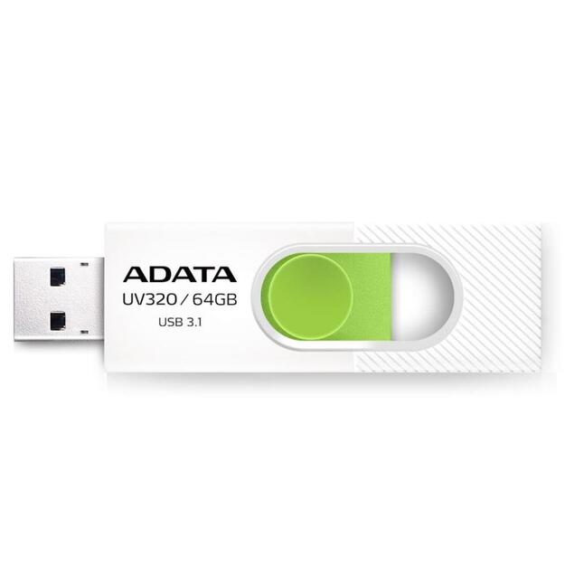 MEMORY DRIVE FLASH USB3.1 64GB/WHITE AUV320-64G-RWHGN ADATA