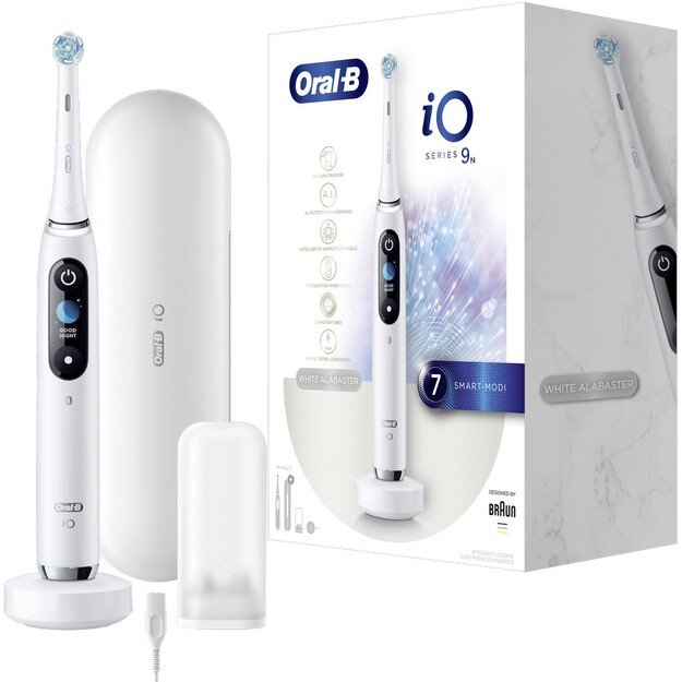 Elektrinis dantų šepetėlis Oral-B iO9 iOM9.1A1.1AD, baltas