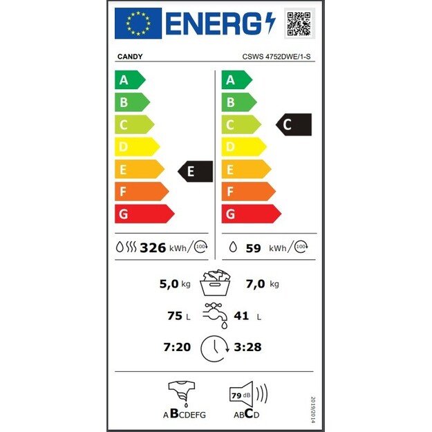 Skalbimo mašina Candy CSWS 4752DWE/1-S