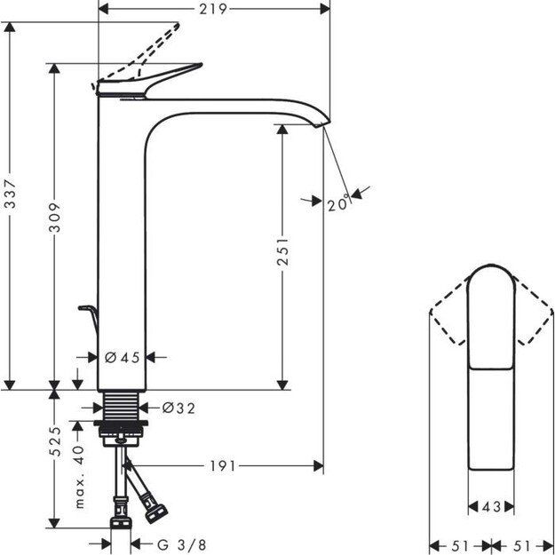 Maišytuvas Hansgrohe Vivenis 75040000