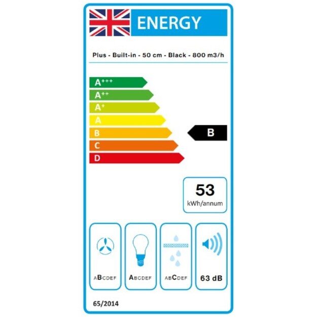 Įmontuojamas gartraukis Falmec Incasso (PLUS) 50cm INCASSO.111.406 2