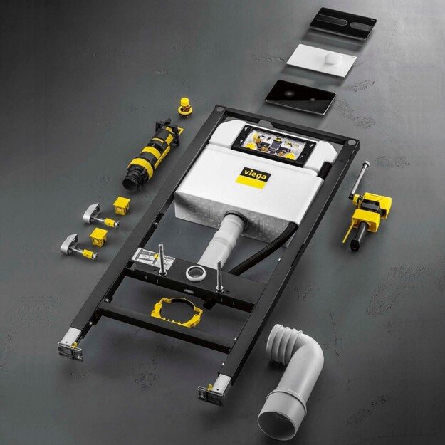 Potinkinis WC rėmas su laikikliais ir klavišu Viega 792862 2