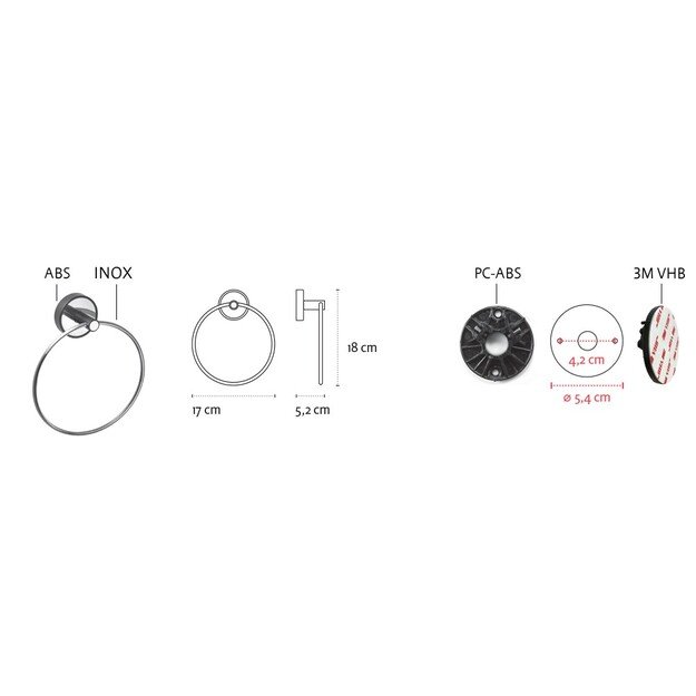 Rankšluosčio žiedas Kapitan OPTIMO black 62 20 2