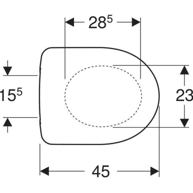 Lėtai nusileidžiantis klozeto dangtis Geberit Selnova 500.335.01.1 3