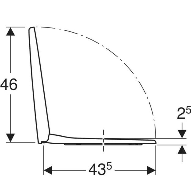 Lėtai nusileidžiantis klozeto dangtis Geberit Selnova 500.335.01.1 1