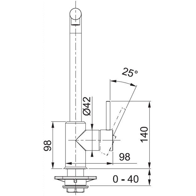 Maišytuvas plautuvei Sirius chromuotas/onikso 115.0668.279 1