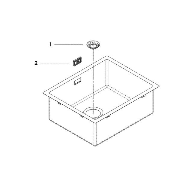 Nerūdijančio plieno plautuvė Grohe K700, 31726SD0 3