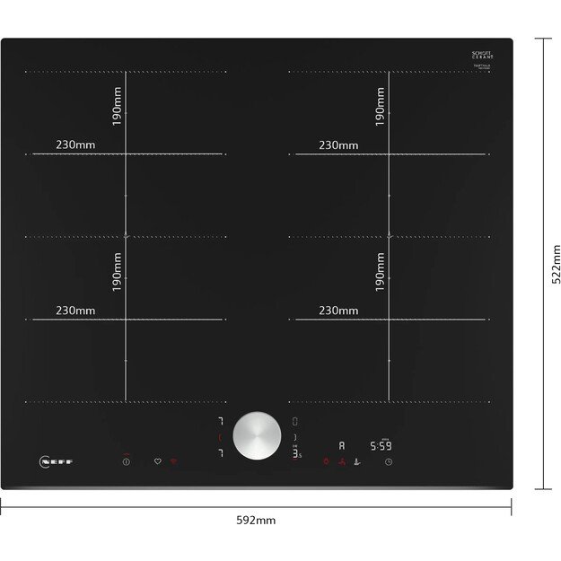 Įmontuojama indukcinė kaitlentė Neff T66FTX4L0 2