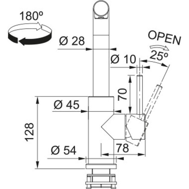 Plautuvės maišytuvas Franke SMART GLENDA 115.0706.985 2