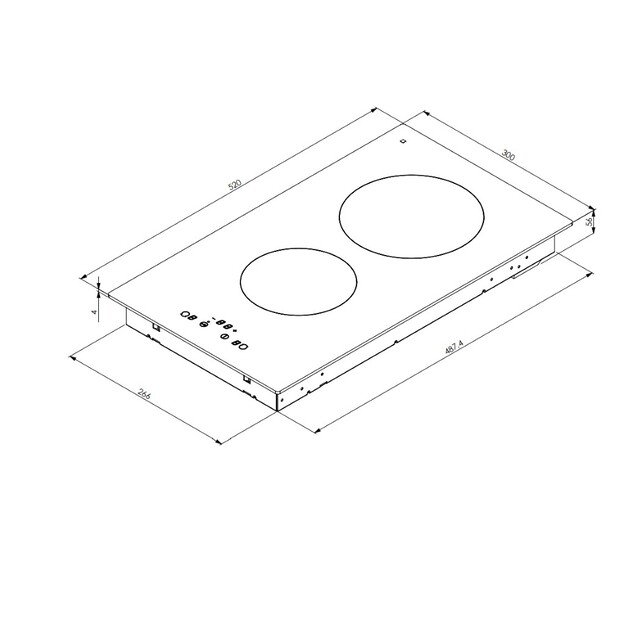 Įmontuojama elektrinė kaitlentė Allenzi CE30W 1