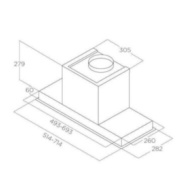 Įmontuojamas gartraukis ELICA HIDDEN 2.0 BL MAT/A/52, PRF0197740 1