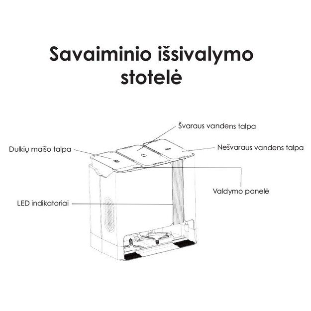 Plaunantis robotas siurblys Zyle ZY50RV, su savaiminio išsivalymo stotele 2